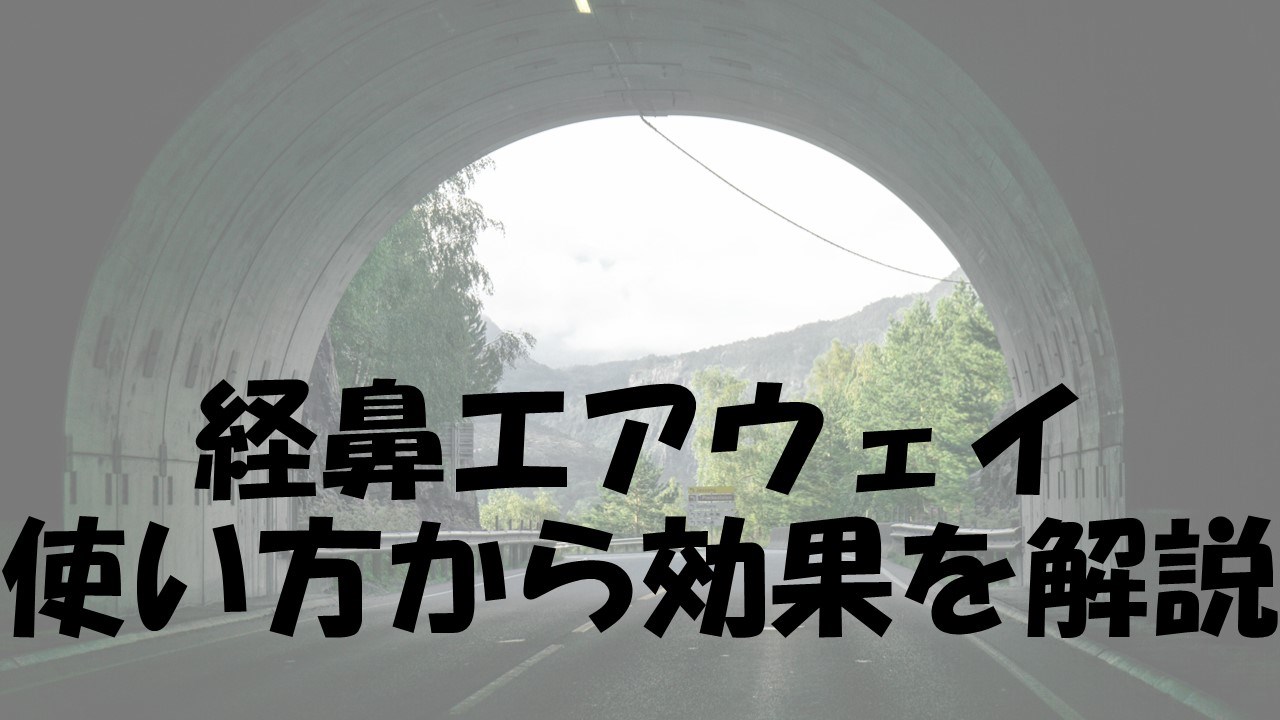 Read more about the article 経鼻エアウェイ　使い方から効果を解説！
